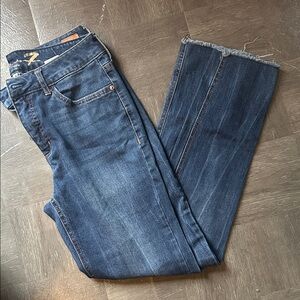 Seven7 Women's Dark Blue Straight Leg Jeans